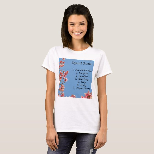 Fyrkantiga mål, flickor, Tonåringar, vänner, Coola Tee Shirt (Hel framsida)