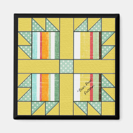 Fyrkantiga rutnätstreck med kvadratiskt block Möns Magnet