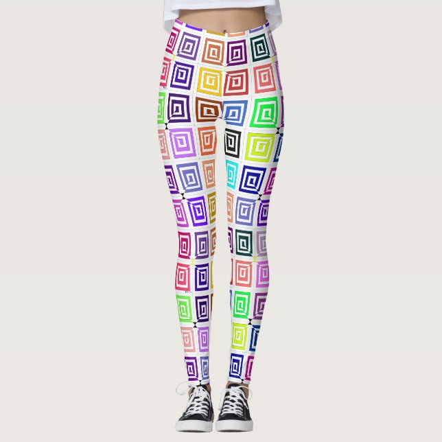 Fyrkantiga Spiral Leggings (Framsida)