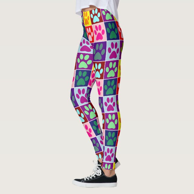 Fyrkantiga tassavtryck leggings (Vänster)