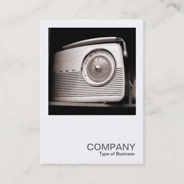 Fyrkantigt foto 0118 - Gammal radio Visitkort (Framsida)