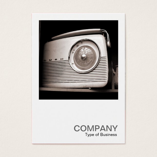 Fyrkantigt foto 0118 - Gammal radio Visitkort (Framsidan)