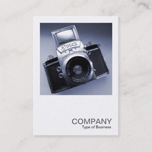 Fyrkantigt foto 020 - Gammal kamera Visitkort (Framsida)