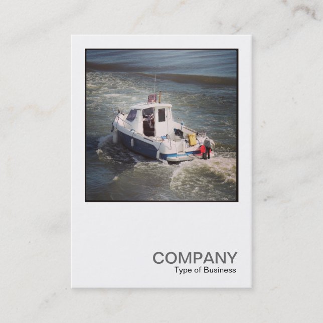 Fyrkantigt foto 0445 - Motorbåt Visitkort (Framsida)