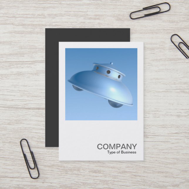 Fyrkantigt foto 607 - Flygande aucer Visitkort (Fram/Back In Situ)