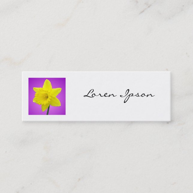 Fyrkantigt foto - Daffodil 02 Mini Visitkort (Framsida)