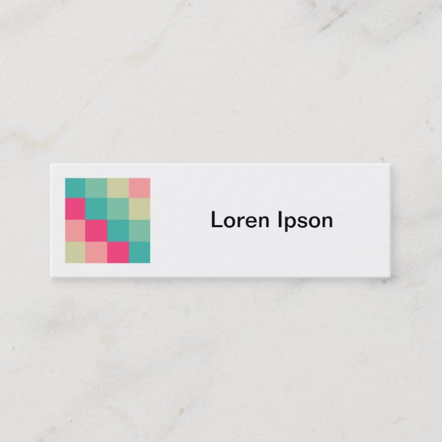 Fyrkantigt foto - Färg-kvadrater 013 Mini Visitkort (Framsida)