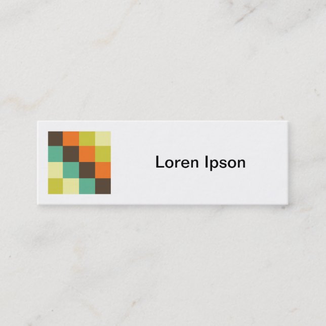 Fyrkantigt foto - Färg-kvadrater 014 Mini Visitkort (Framsida)