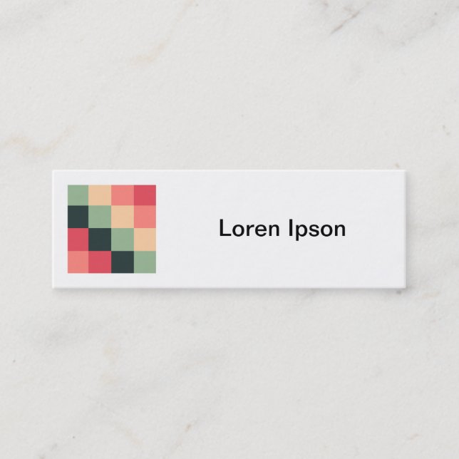 Fyrkantigt foto - Färg-kvadrater 015 Mini Visitkort (Framsida)