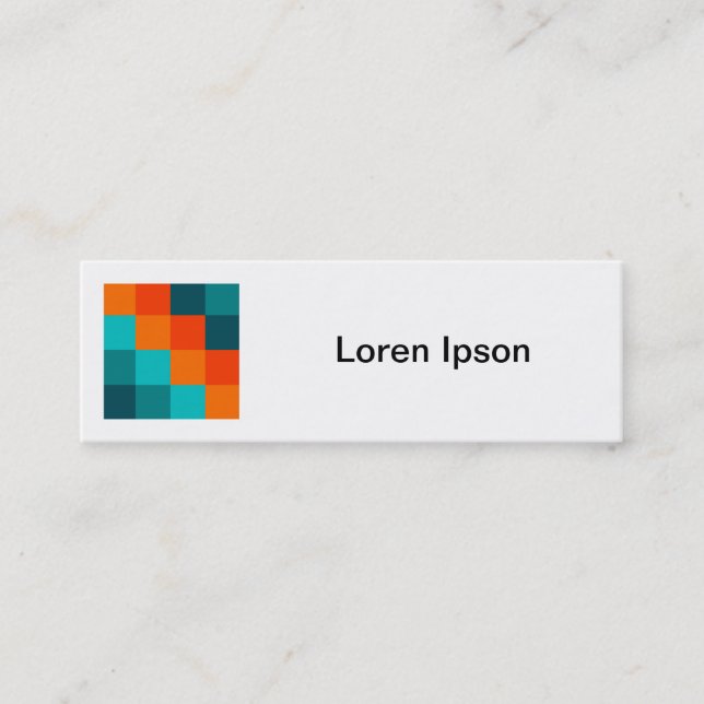 Fyrkantigt foto - Färg-kvadrater 01 Mini Visitkort (Framsida)