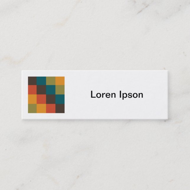 Fyrkantigt foto - Färg-kvadrater 03 Mini Visitkort (Framsida)