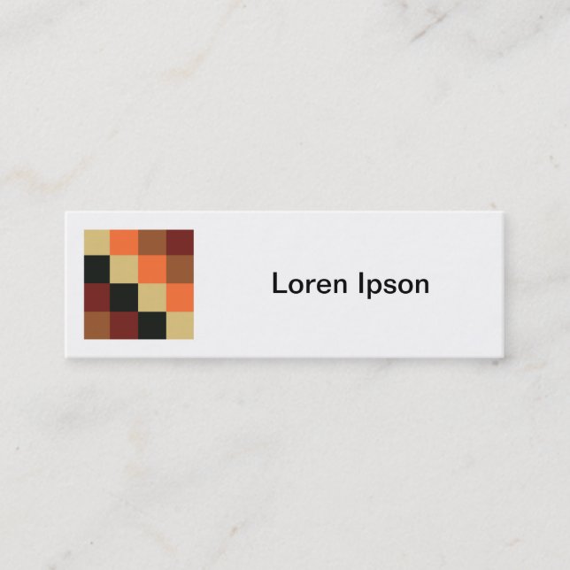 Fyrkantigt foto - Färg-kvadrater 04 Mini Visitkort (Framsida)