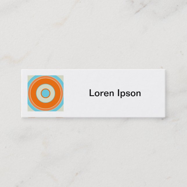 Fyrkantigt foto - färgfull cirkel 03 mini visitkort (Framsida)