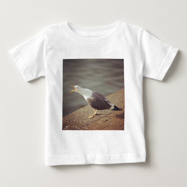 Fyrkantigt foto - Fyrkande Fiskmås T Shirt (Framsida)