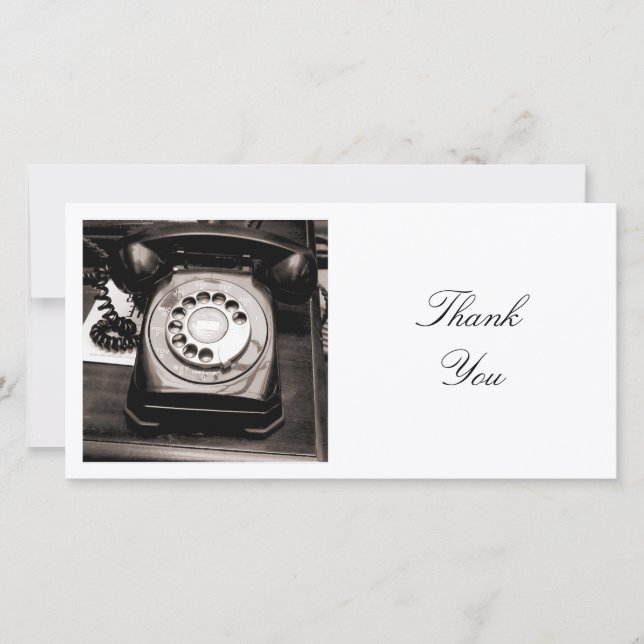 Fyrkantigt foto - Gammal Mobil Tack Kort (Framsida)