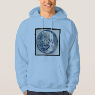 Fyrkantigt foto - JFK-halvdollar Sweatshirt Med Luva