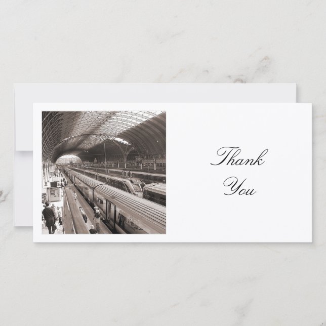 Fyrkantigt foto - Paddington Station Tack Kort (Framsida)