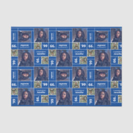 Fyrkantigt foto Studenten-klass, blått