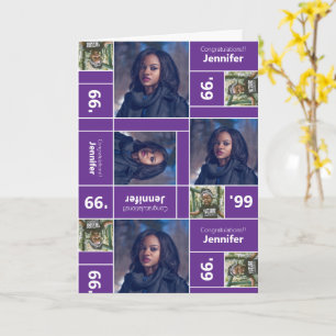 Fyrkantigt foto Studenten-klassår Lila Kort