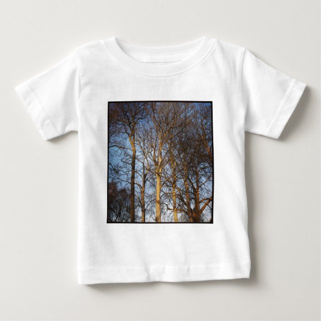 Fyrkantigt foto - Sunlit Winter Träd Tee (Framsida)