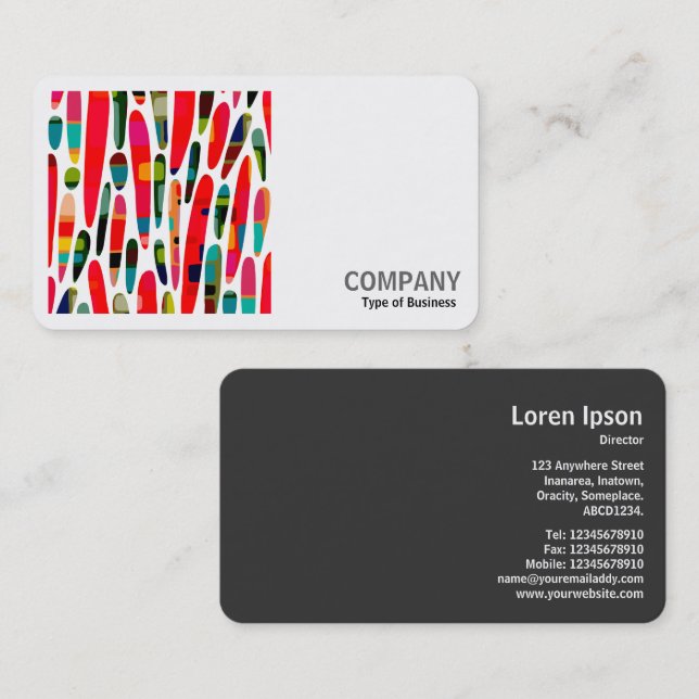 Fyrkantigt foto (v2) - Färg Stänk 150222 Visitkort (Fram/baksida)