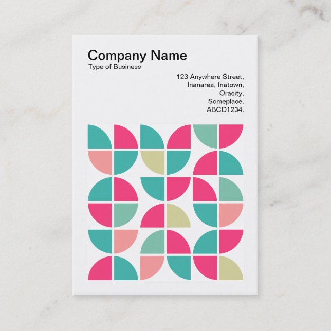 Fyrkantigt foto (v3) - Abstrakt Geometric 110421 Visitkort (Framsida)