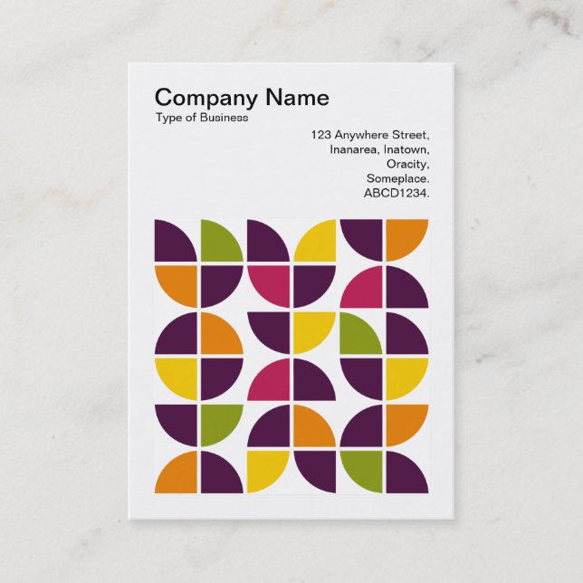 Fyrkantigt foto (v3) - Abstrakt Geometric 110421v2 Visitkort (Framsida)