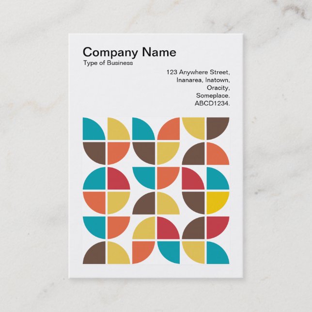 Fyrkantigt foto (v3) - Abstrakt Geometric 110421v3 Visitkort (Framsida)