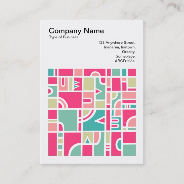 Fyrkantigt foto (v3) - Abstrakt Mönster 170715 Visitkort (Framsida)