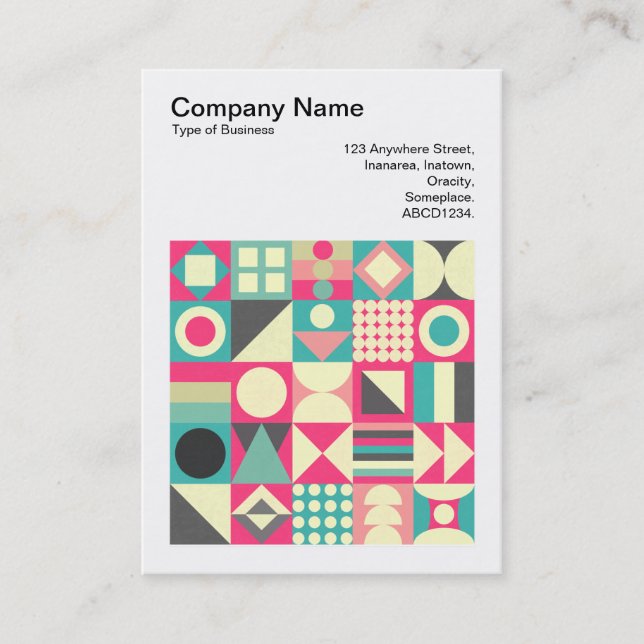 Fyrkantigt foto (v3) - Abstraktens fyrkanter 11041 Visitkort (Framsida)