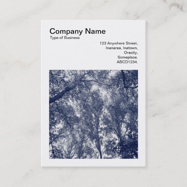 Fyrkantigt foto (v3) - blå höst visitkort (Framsida)