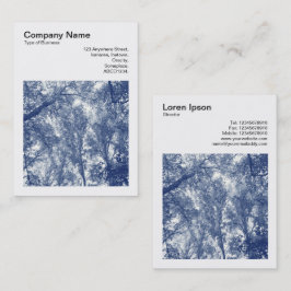 Fyrkantigt foto (v3) - Blåhöst - Cyanotyp Visitkort