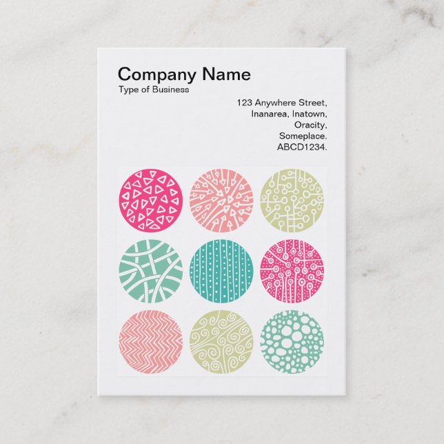 Fyrkantigt foto (v3) - Dekorativa cirklar 04 Visitkort (Framsida)
