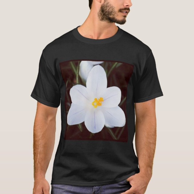 Fyrkantigt foto - Vitt Crocus T Shirt (Framsida)