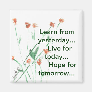 Fyrkantigt inspirationstecken magnet