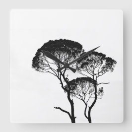 Fyrkantigt krylväggslås fyrkantig klocka