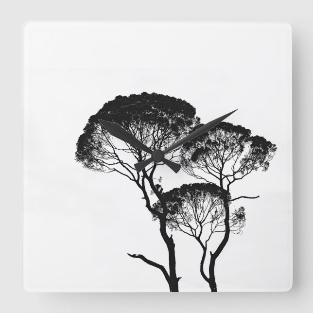 Fyrkantigt krylväggslås fyrkantig klocka (Framsida)