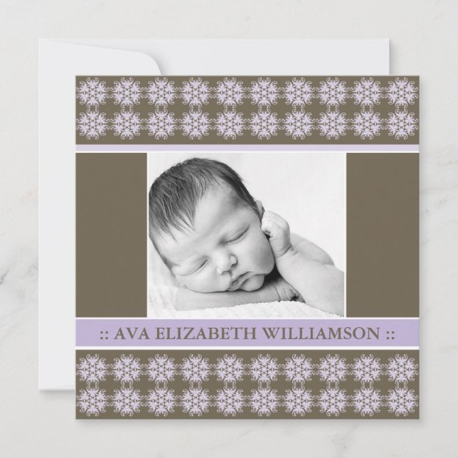 Fyrkantigt meddelande om Viktorian Lilac Designer (Framsida)