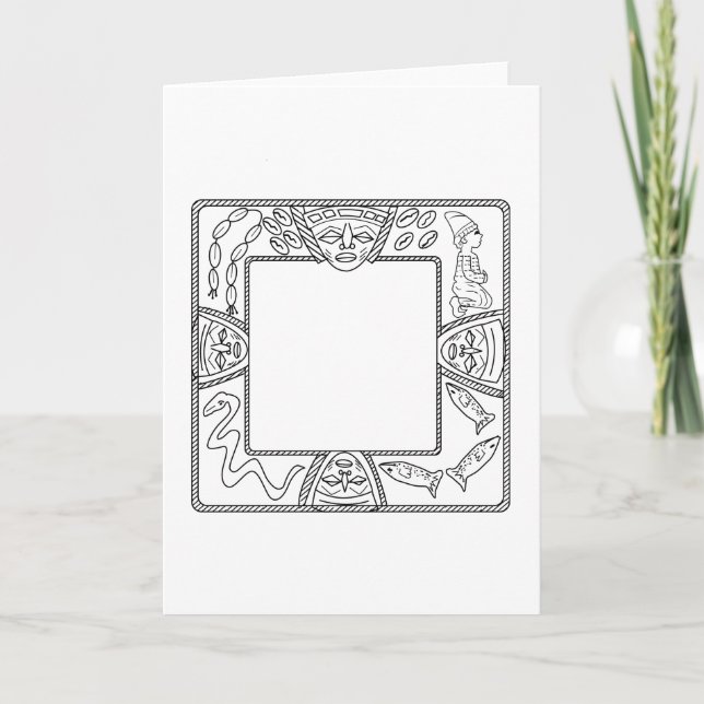 Fyrkantigt Opon Ifa-fält Kort (Framsida)