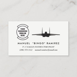 Fyrkantpatch F-15 Eagle Professionell Pilot Visitkort