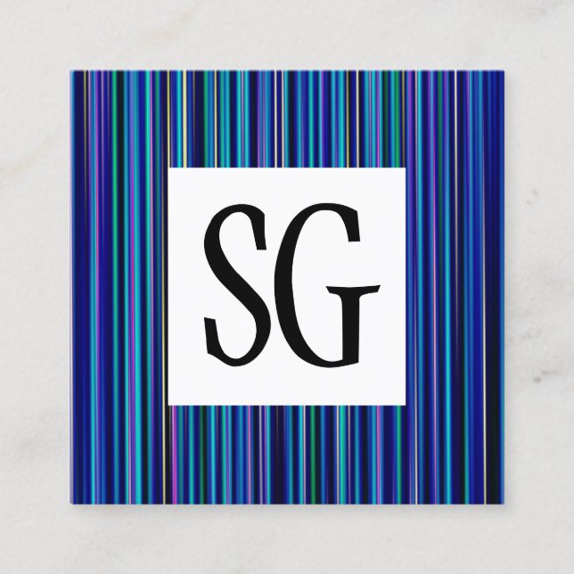 Fyrkantspanel - Initialer - 120716(012) Fyrkantigt Visitkort (Framsida)