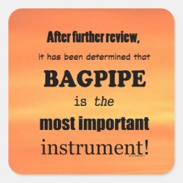 Fyrkantstreck för det viktigaste instrumentet fyrkantigt klistermärke