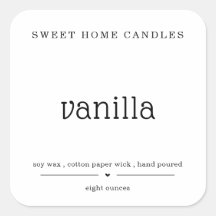 Fyrkantstreck för personlig av ljusets etikett