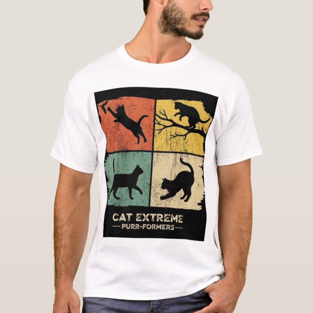 Fyrkattslapptäcke T Shirt (Framsida)