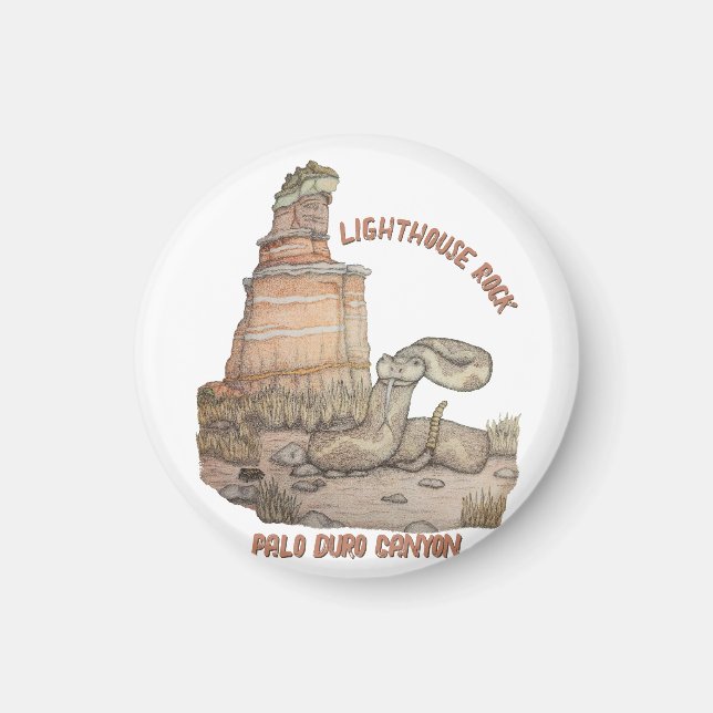 Fyrklippa Skallerorm Magnet (Framsidan)