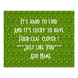 Fyrklöver Blommigt för elegant Fototryck