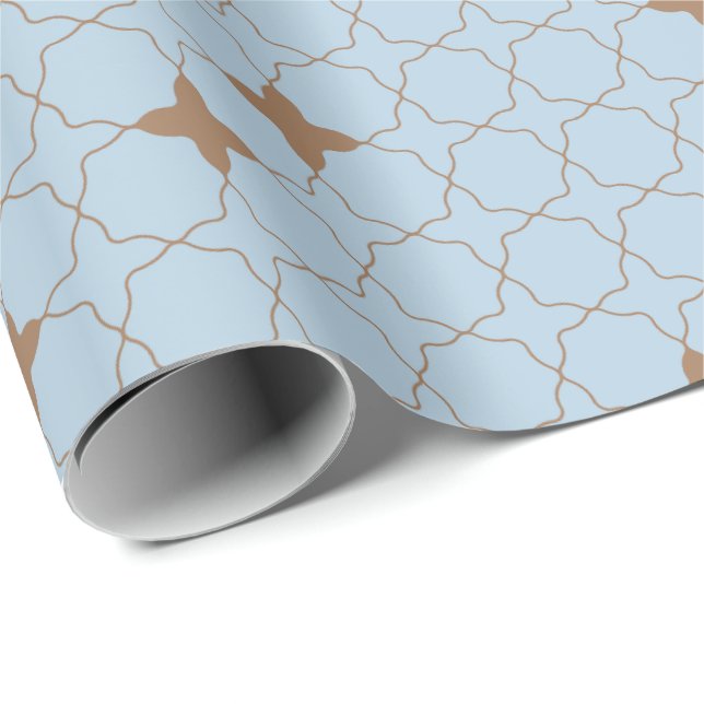 Fyrklöver Geometriskt Mönster Inpackningspapper Presentpapper (Rullad Hörn)