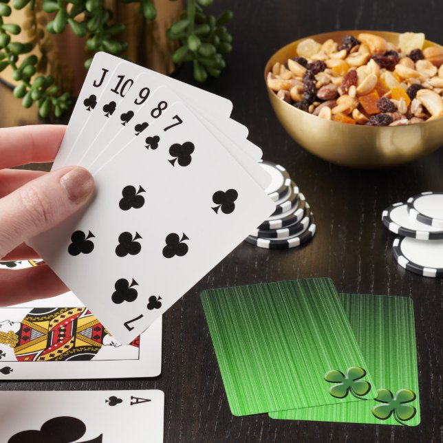 Fyrklöver grönt casinokort (På plats)