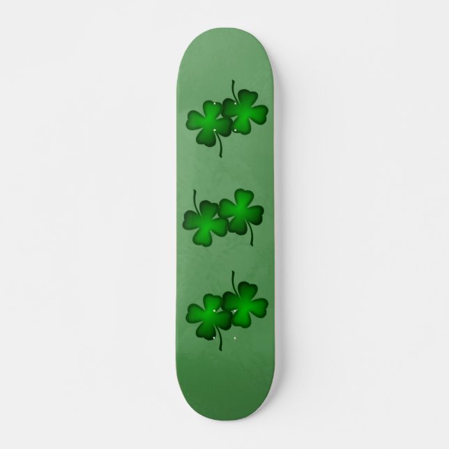 Fyrklöver Grönt Irish Skate Board Deck (Framsida)