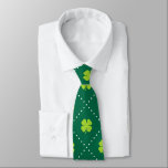 Fyrklöver grönt slips<br><div class="desc">En Fyrklöver Manar Necktie för St. Patrick's Day</div>